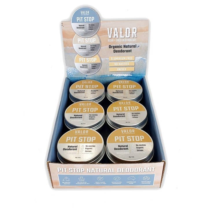 Valor Organics - Wholesale Deodorant – Men's - Pit Stop Deodorant POS 121