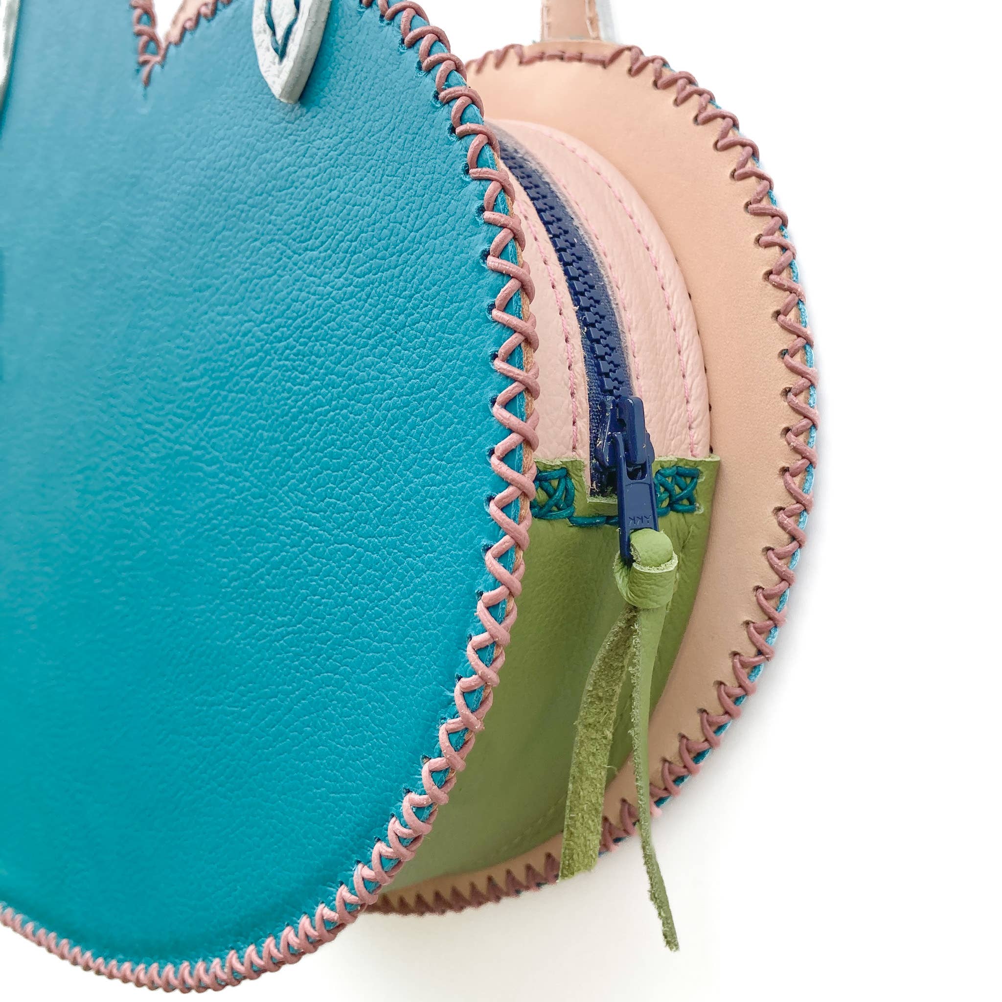 Fado Made Co. — Leather Goods - Wholesale Top Handle Bag - Women's - Heart Shaped 'Sweet Tart' Leather Handbag5