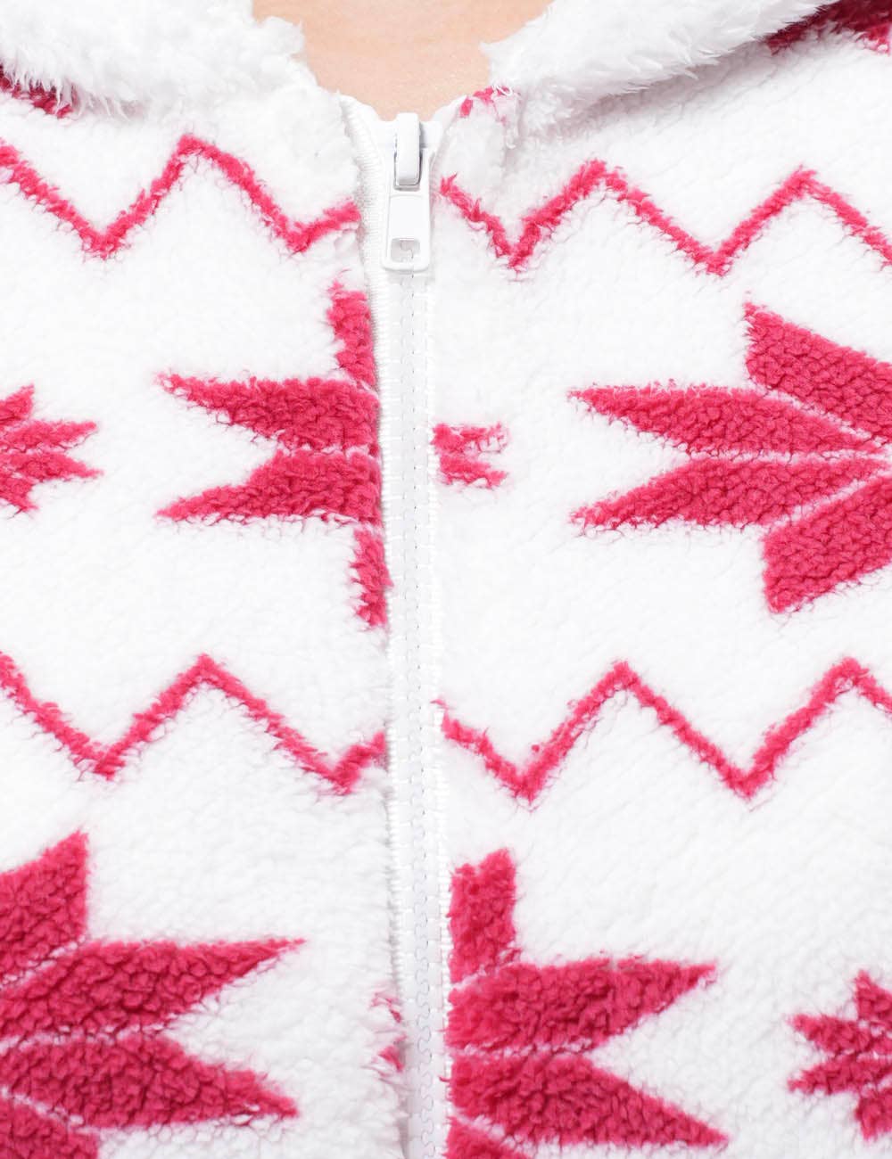 White Ladies Snow Color Block Fleece Jumpsuit Hooded Overall SKJ4924 for wholesale on Faire3