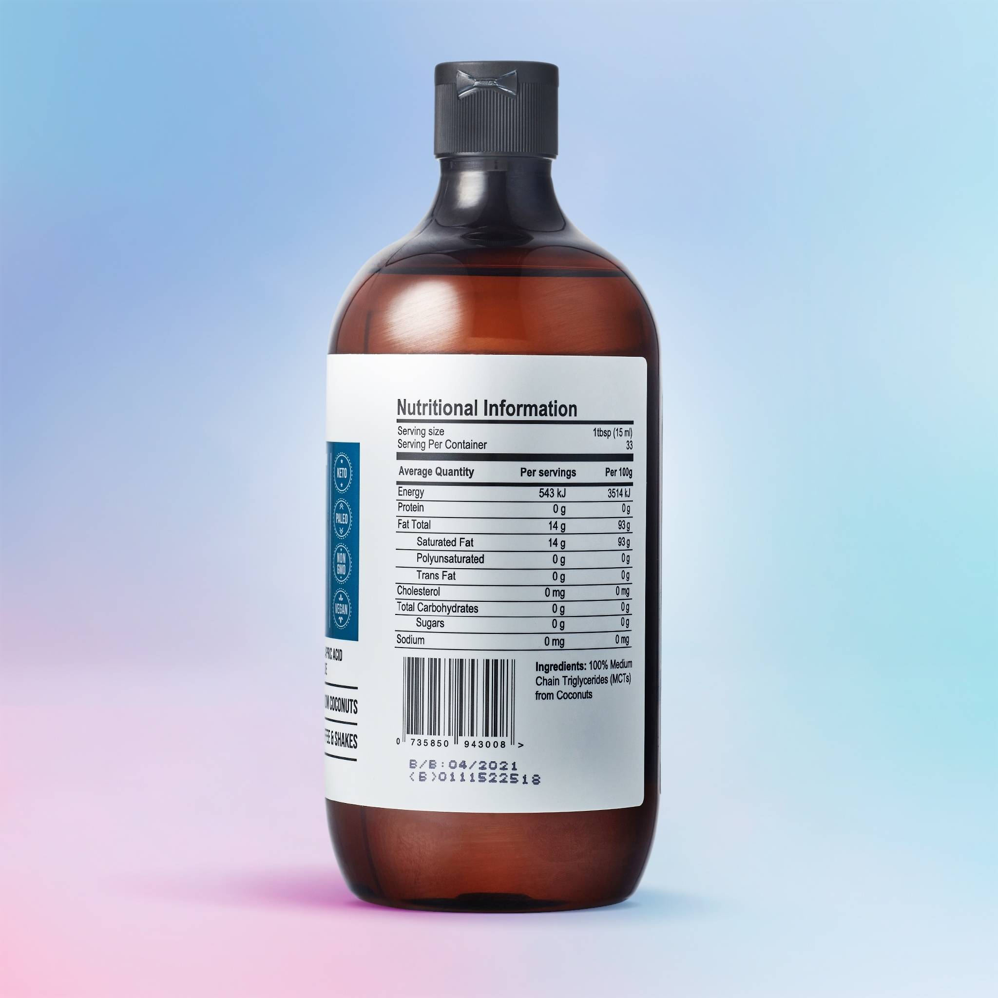 Gelpro Australia - Vente Huile de cuisson - Huile MCT C8 & C10 - Phat Performance 500 ml3