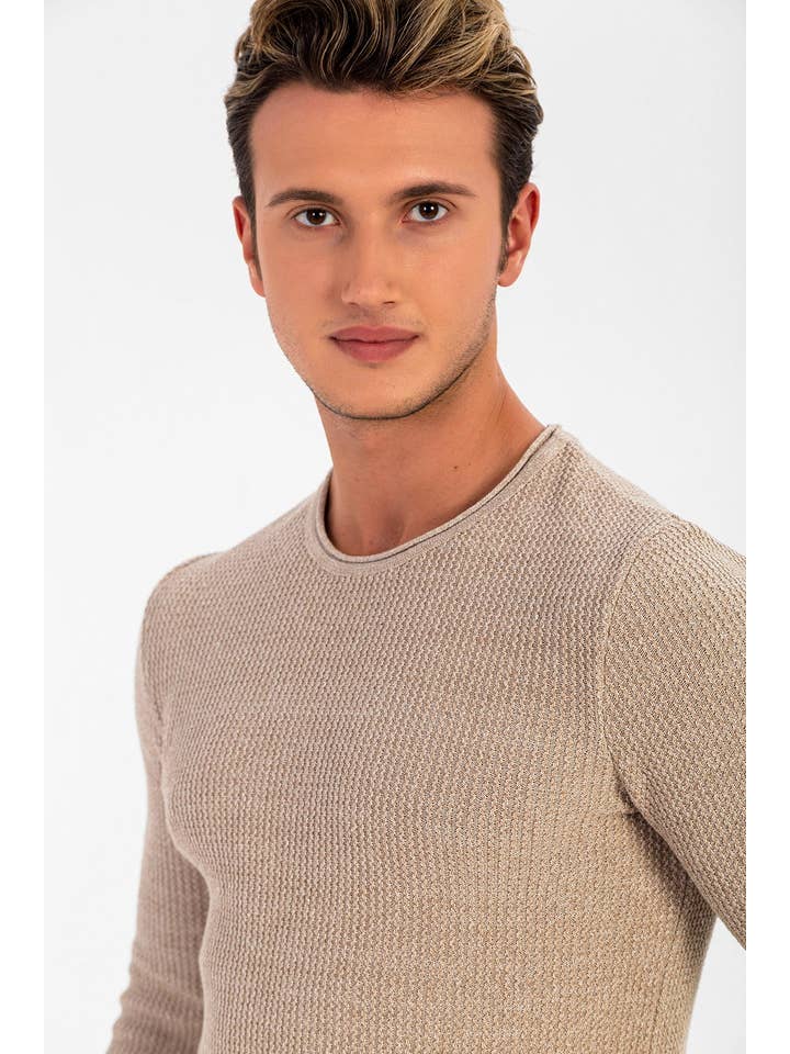TUEBA TRENDNIT US Inc. - Wholesale Knit Sweater - Men's - ZIGZAG KNIT MEN'S SWEATER