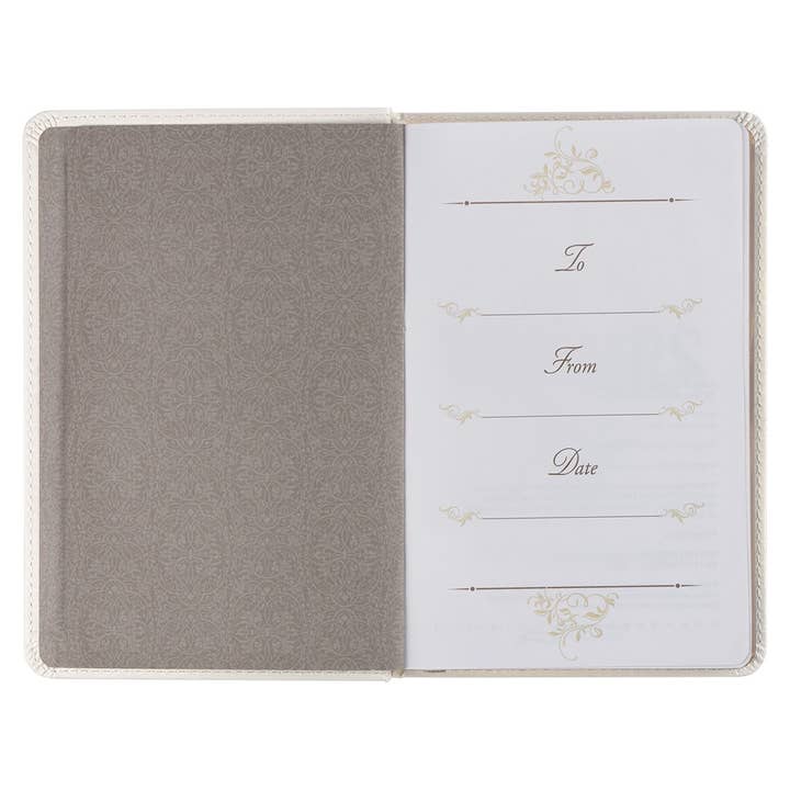 Christian Art Gifts - Wholesale Book - Adult - Devotional for Mr. & Mrs. White Faux Leather