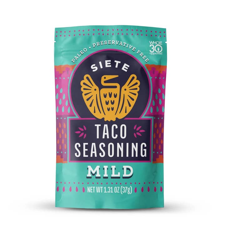 Mild Taco Seasoning - 24 pack for wholesale by Siete Foods