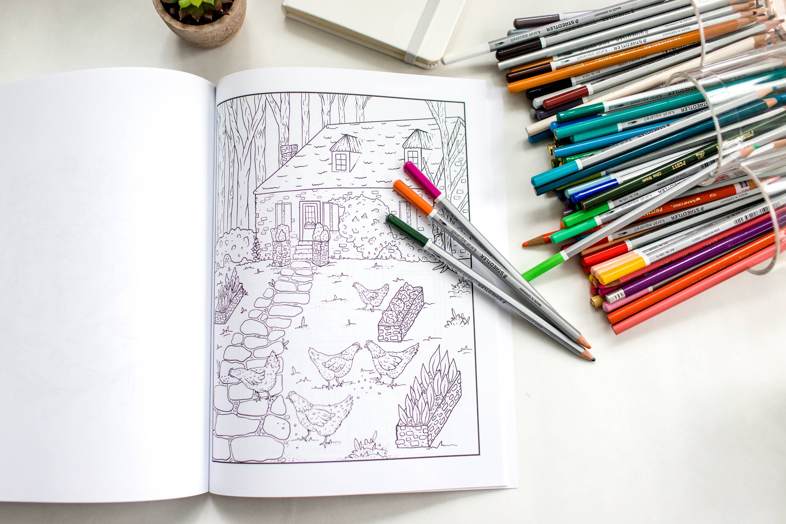 The Swimming Owl - Wholesale Coloring & Activity Book - Adult - Cozy Cottagecore Coloring Book For Adults + Teens9