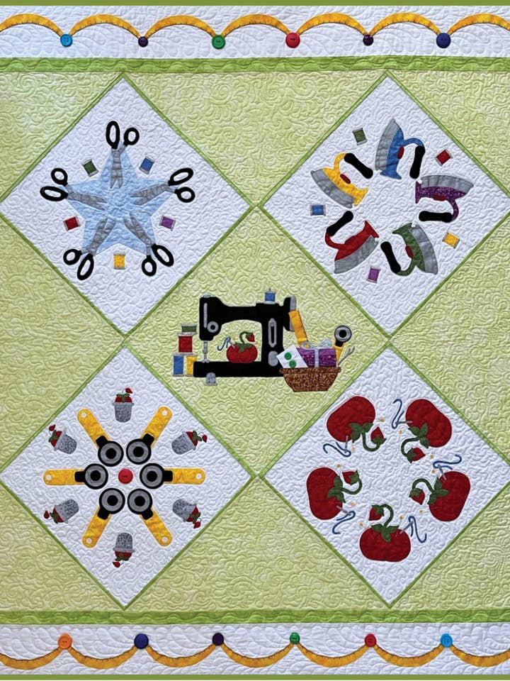 Stitchin' Addiction Quilt Pattern - Finished Size 50" x 50" for wholesale by Hissyfitz Designs