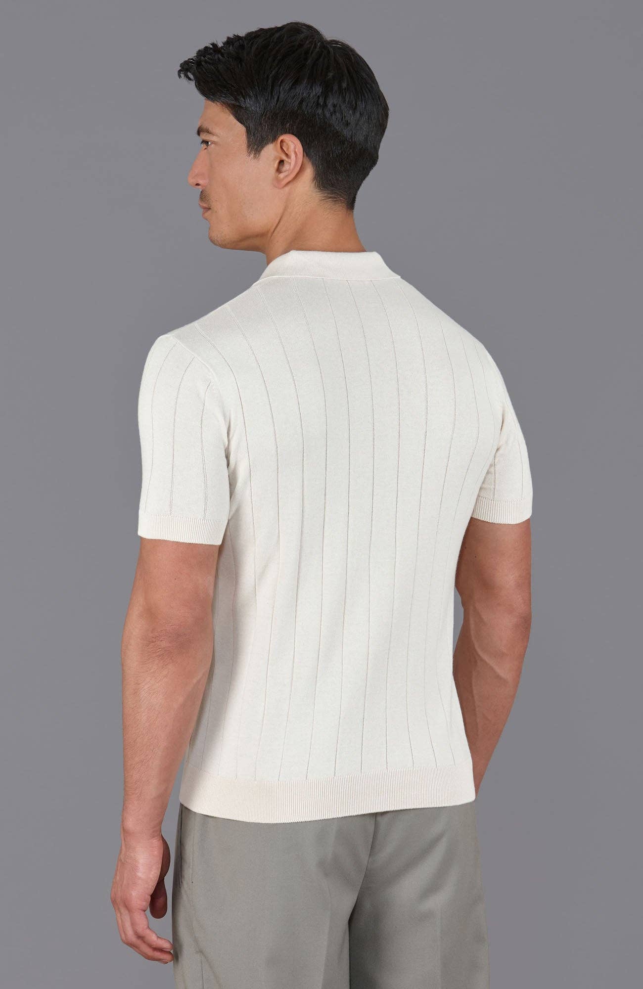 Paul James Knitwear - Wholesale Polo - Men's - Mens Ultra Fine Cotton Selection Knit Buttonless Polo Shirt12