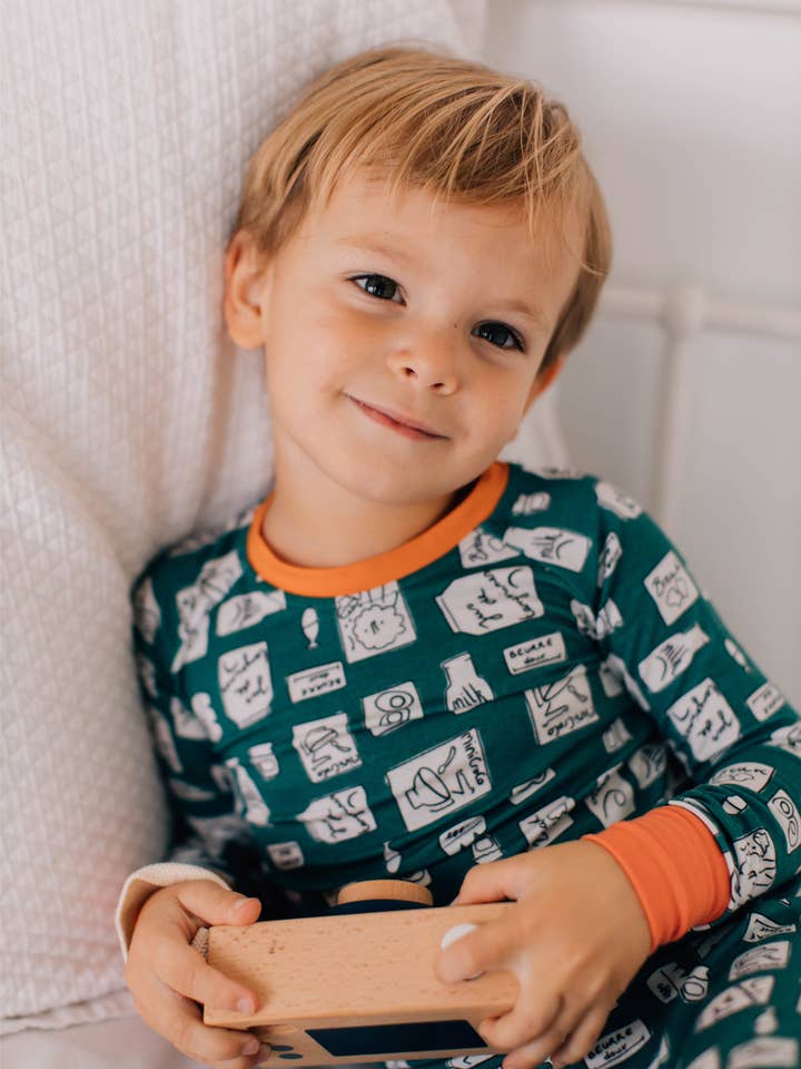 Tangerine Rêve - Wholesale Sleepwear Set - Kids - Milk & Cereal Spread Pajamas1