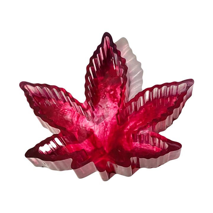 Maple Leaf Resin Ashtray Handmade Unique Home Decor for wholesale by Face It Home Decor