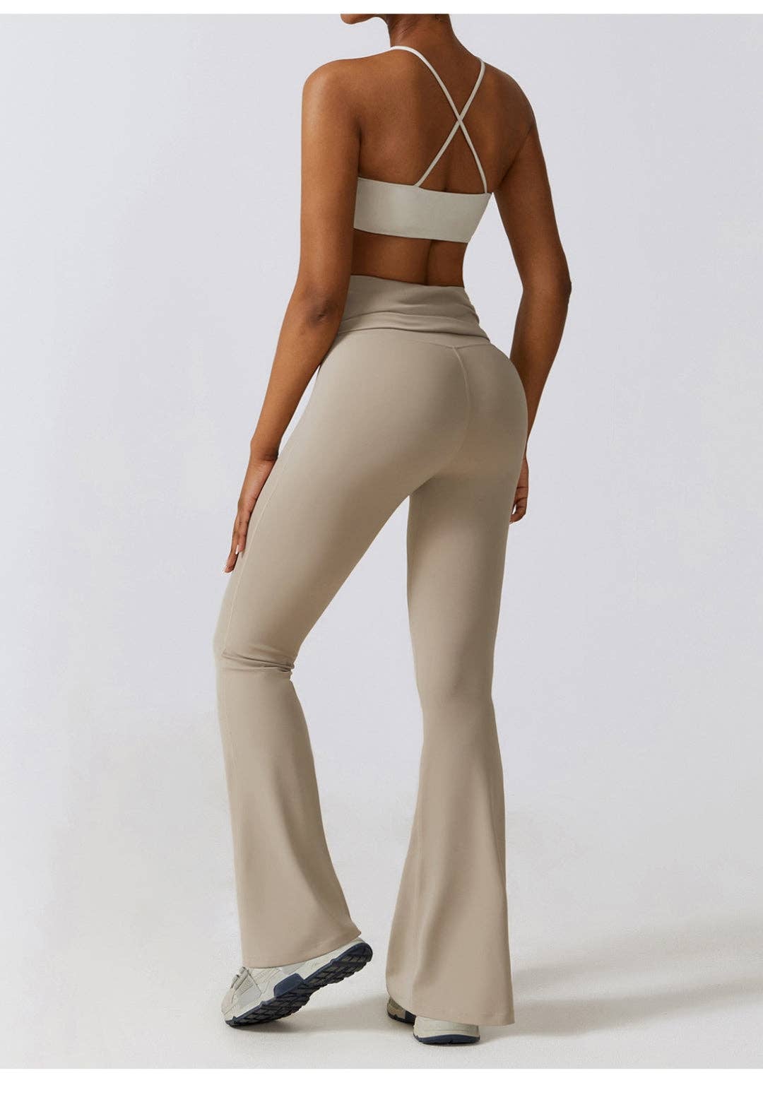 Active by Anna-Kaci - Wholesale Athletic/Lounge Leggings - Women's - Shirred High Waist Flared Leggings14