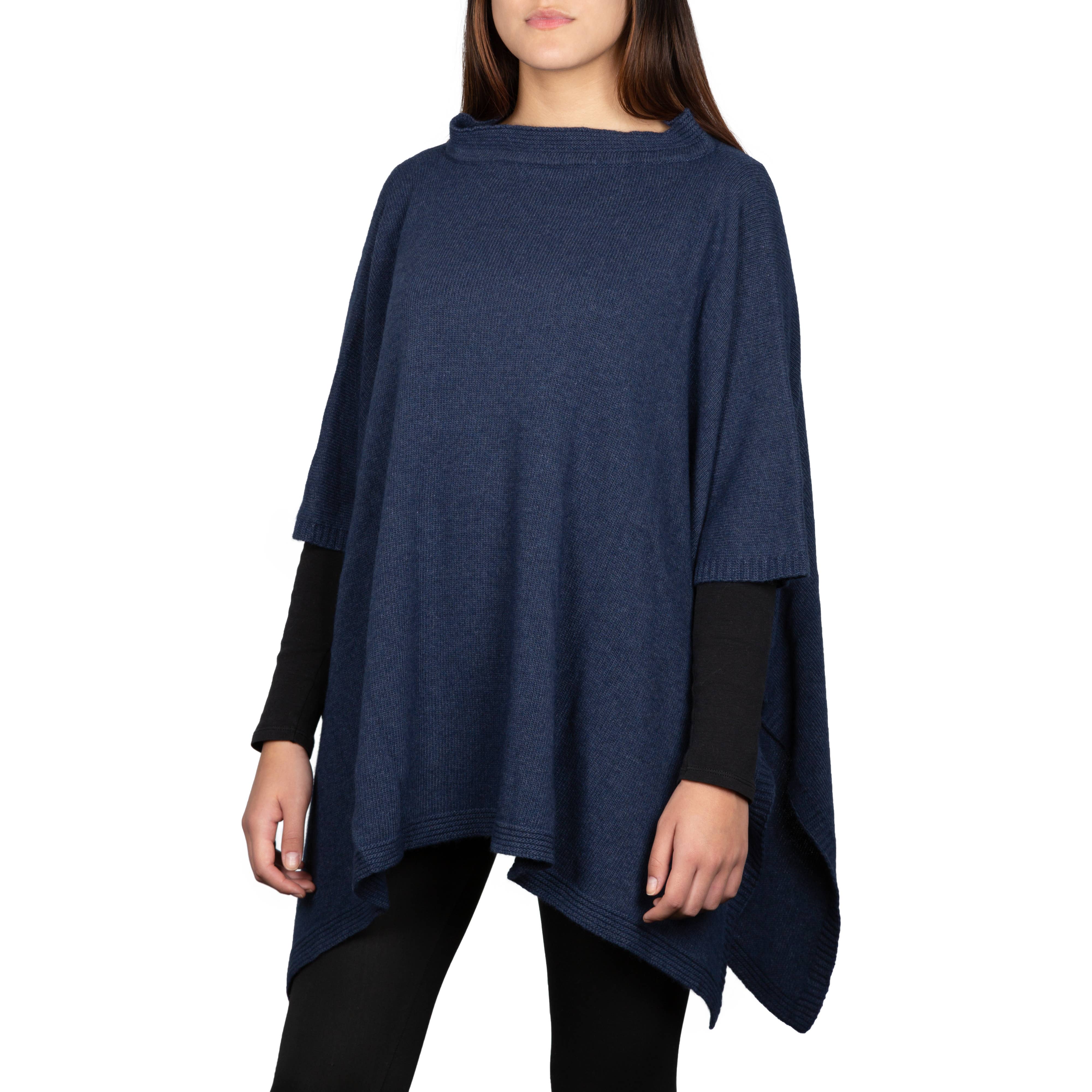 Assia di Brunetti Federica e C. s.a.s. - Wholesale Poncho - Women's - July - Rectangular cashmere blend poncho0