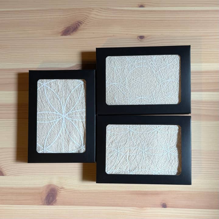 Crystal Grids - Wholesale Meditation Supplies - Seed of Life white ink, Crystal Grid Cloth, Alter Cloth3