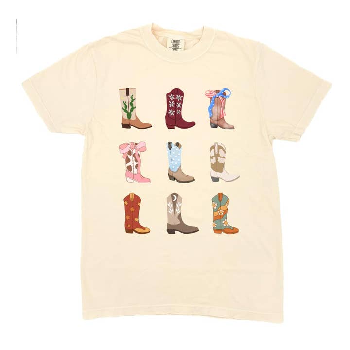 Cowboy Boot Western Adult T-Shirt for wholesale by Sage & Soil