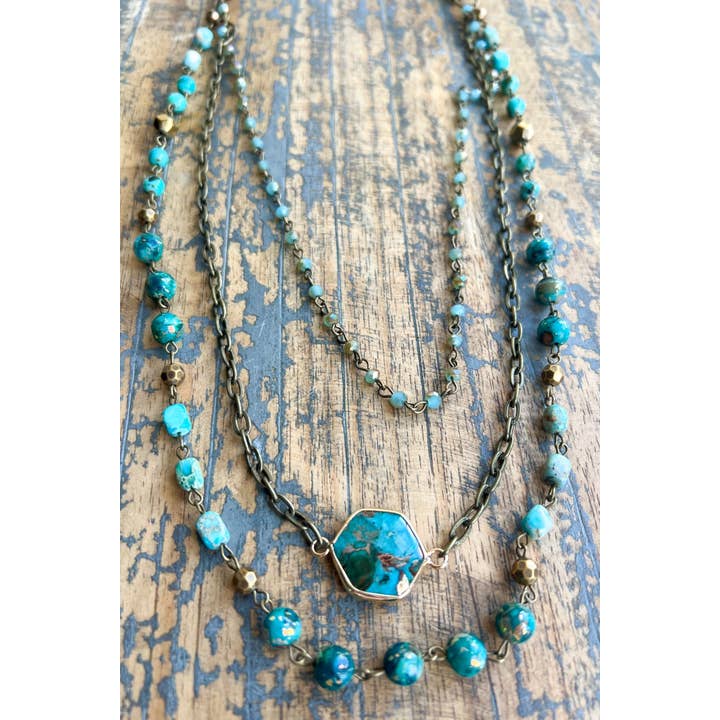 Dylan Designs - Wholesale Pendant/Charm Necklace - Janet Necklace Turquoise6