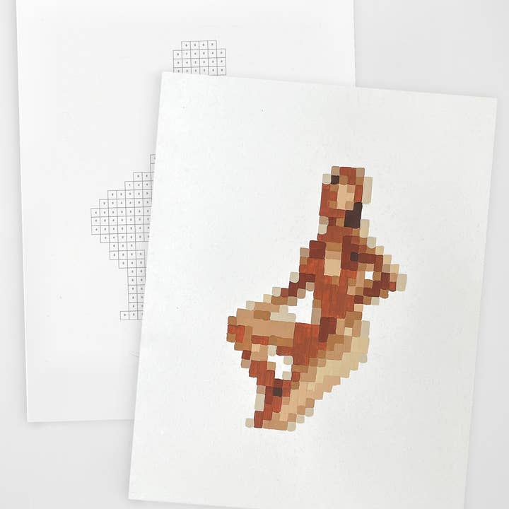 Coloready - Wholesale DIY Craft Kit - 8-Bit Nude | Modern Paint By Numbers Kit