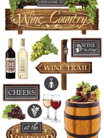 Vin Land Dimensional Sticker for engroshandel hos Paper House Productions