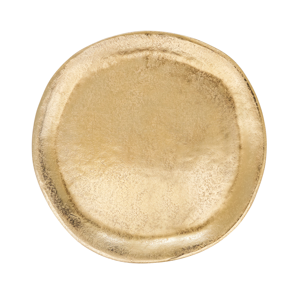 Fennco Styles – wholesale Charger plate – Aluminum Organic Gold 13" Round Charger Plate 1