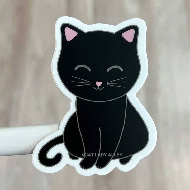 Black Cat Sticker for wholesale by Cat Lady Alley