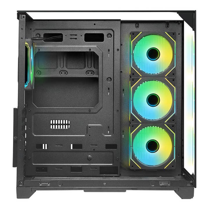 ITEK - Wholesale Desk Organizer - Case DARK CAVE PANO - Gaming Tower- ATX- 4x12cm ARGB fan- 2xUSB3- Type-C- Tempered Glass Top- Side & Front Panel3