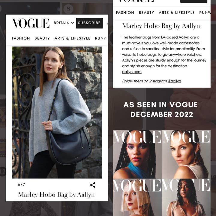 AALLYN - Wholesale Shoulder Bag - Women's - Marley Hobo - Leather7