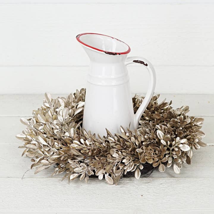 Impressive Enterprises, Inc. - Wholesale Wreath - 31791-12in(6.5) Wreath-Champaign Boxwood2