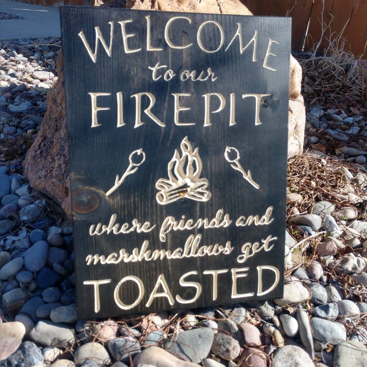 Knotty Pine Woodworks - Wholesale Outdoor Sign - Firepit Toasted3