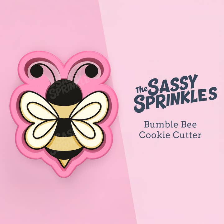 Honey Bee Cookie Cutter, Bee Day or Baby Shower Cutter for wholesale by The Sassy Sprinkle
