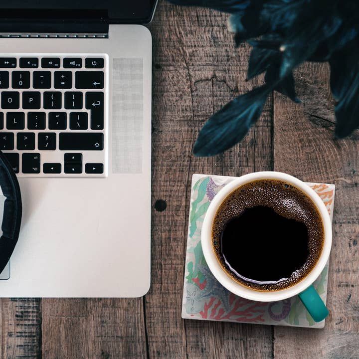 Conimar Promotions - Wholesale Coasters - "Salt & Sea-Seahorse" Single Absorbent Tumbled Tile Coaster1