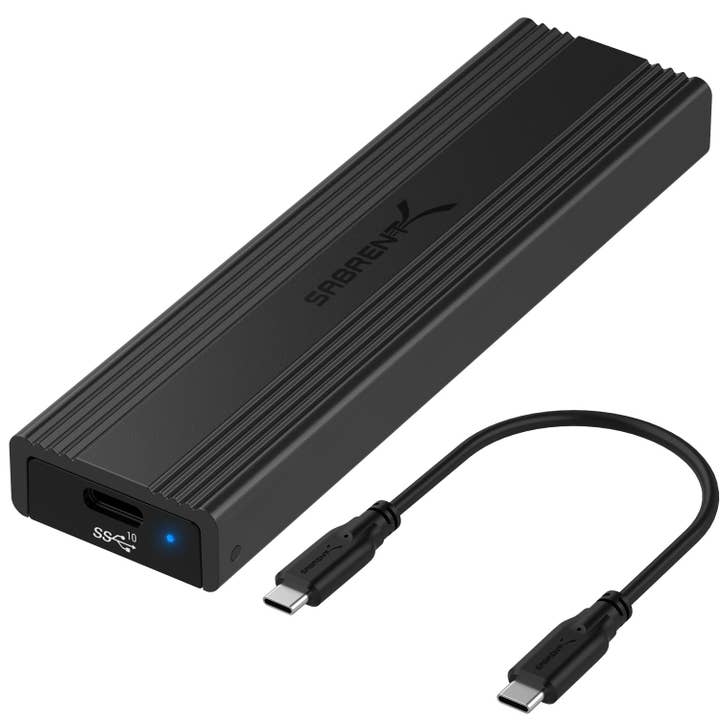 Sabrent USB 3.2 Type-C Enclosure for M.2 PCIe NVMe and SATA SSDs for wholesale by Sabrent