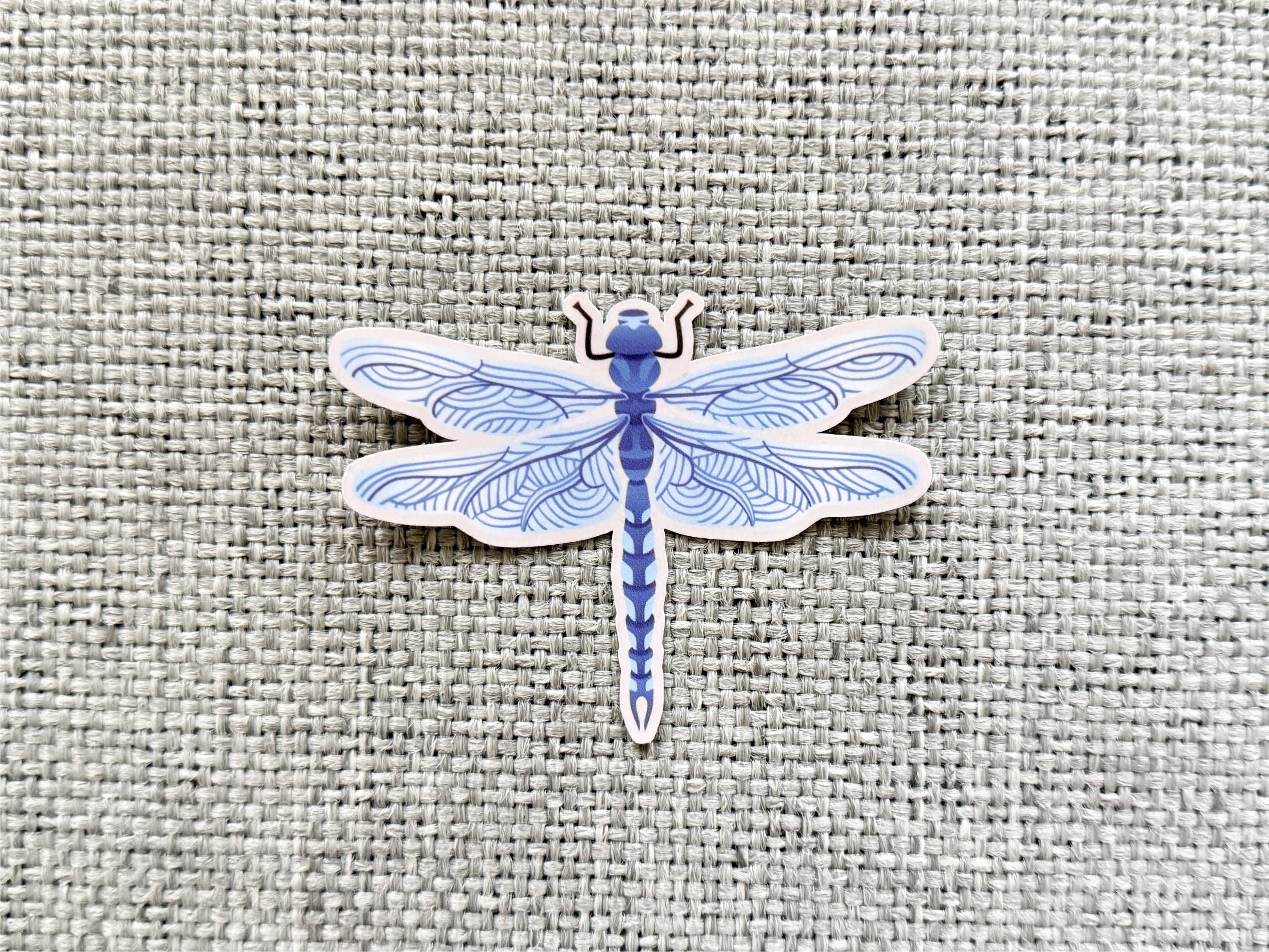 Dandymark - Wholesale Sticker - Blue Dragonfly Vinyl Sticker - 3"3
