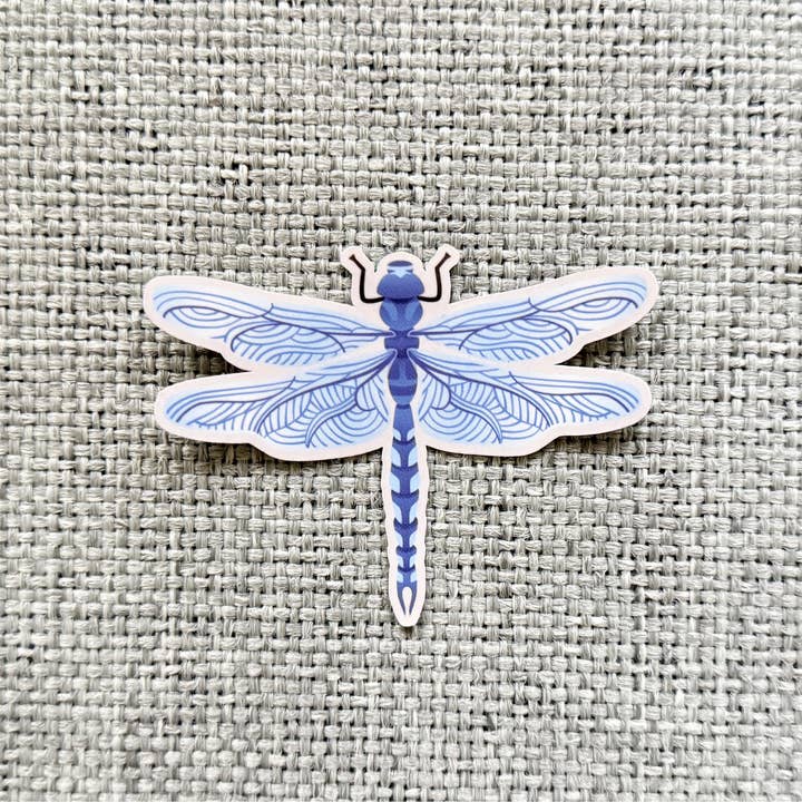 Dandymark - Wholesale Sticker - Blue Dragonfly Vinyl Sticker - 3"3