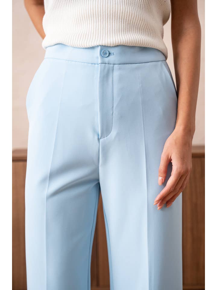 Attentif Paris – wholesale Byxor - Dam – Solid raka byxor med hög midja47