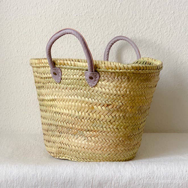 dear Morocco - Vente Paniers - Panier de marché français marocain avec petit poignée en cuir12