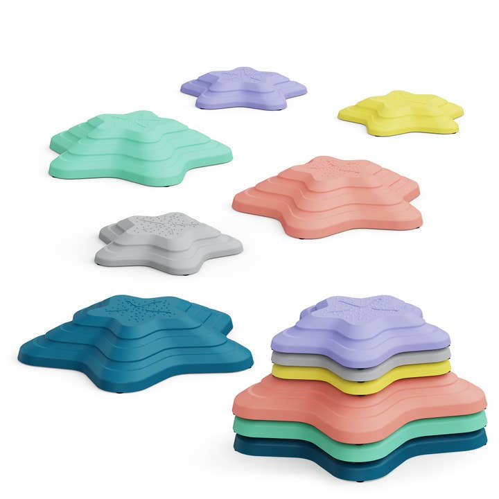 STAR SHAPED STEPPING STONES, 6 PIECE SET for wholesale by Kinderific