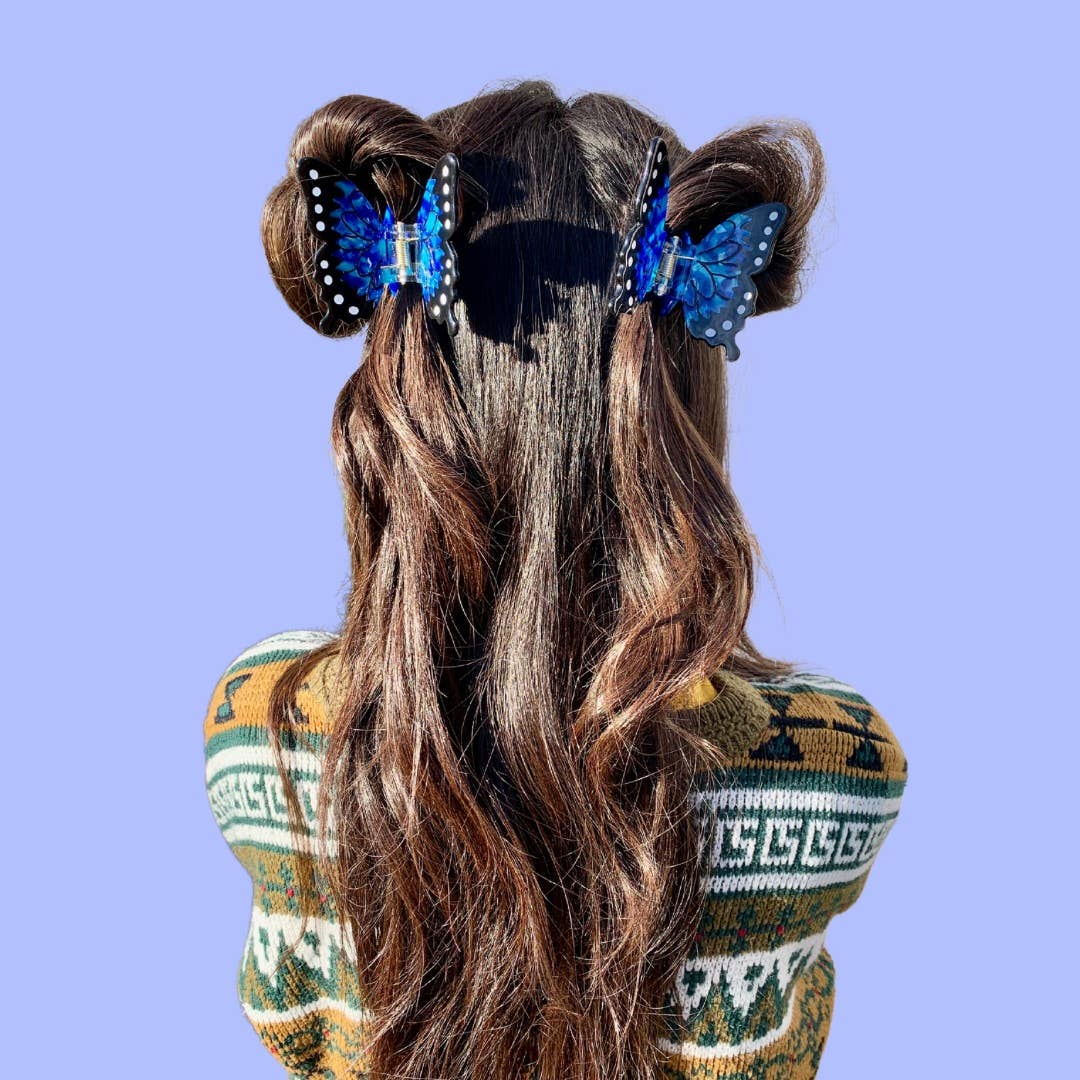 Not Picasso - Wholesale Hair Clip - Women's - Blue Morpho Hair Claw5