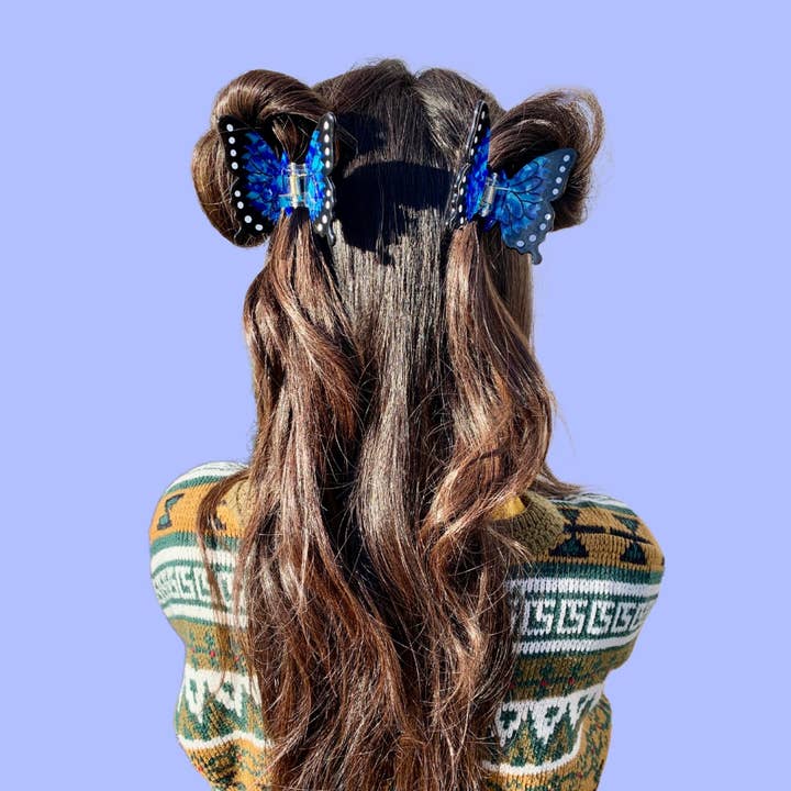 Not Picasso - Wholesale Hair Clip - Women's - Blue Morpho Hair Claw5