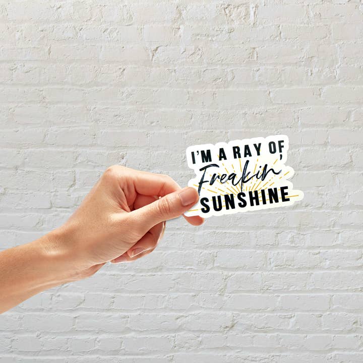 dkhandmade - Wholesale Sticker - I'm a Ray of Freakin' Sunshine Sticker