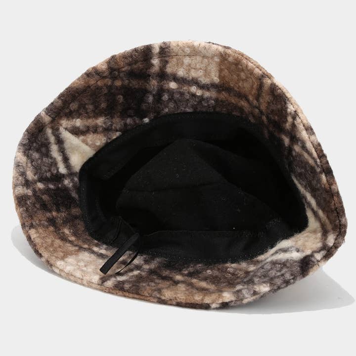 Dipped Shop - Wholesale Bucket Hat - Women's - Vintage Fuzzy Plush Thick Warm Bucket Hat DP25G7434