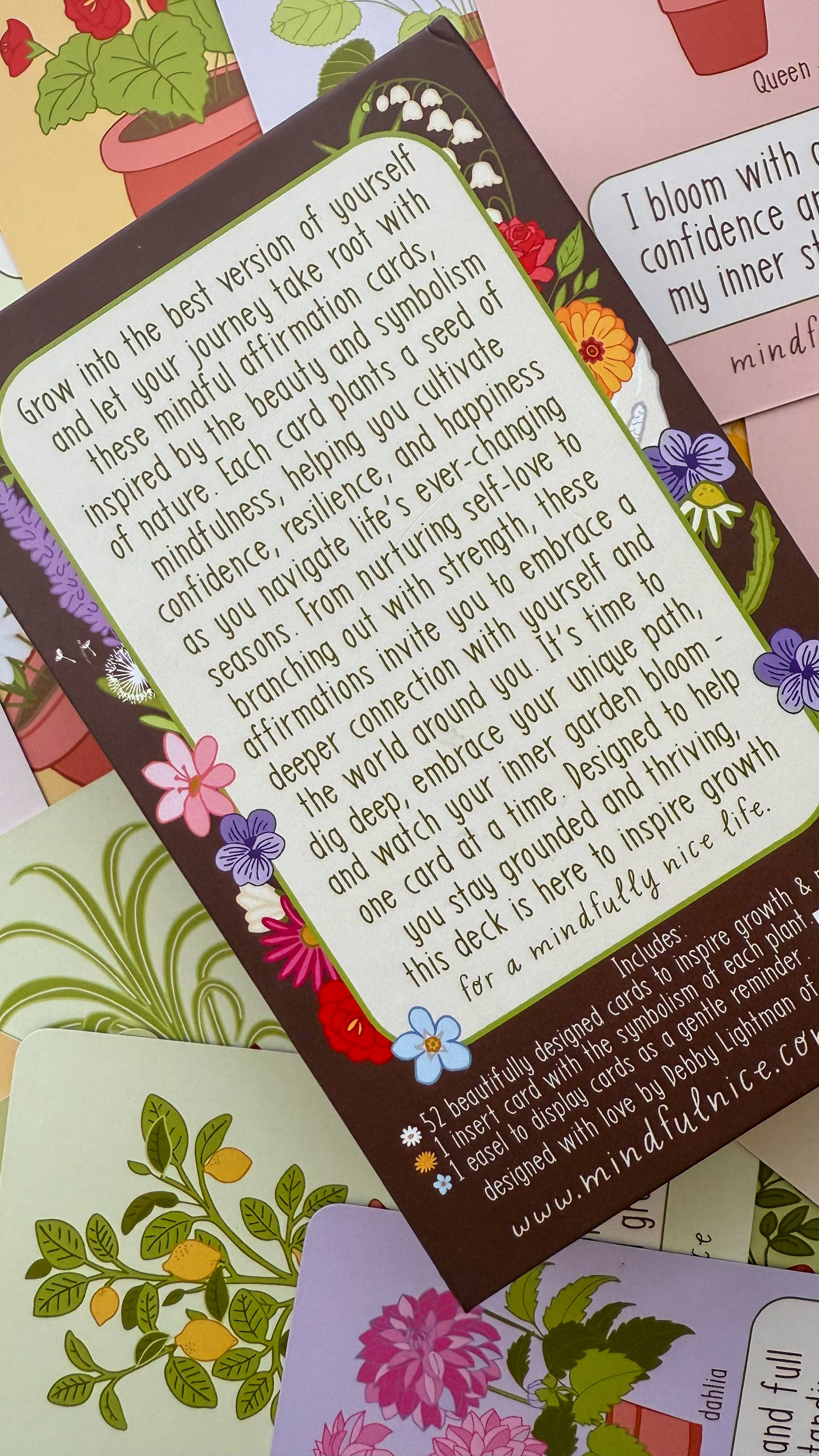 Mindfulnice - Wholesale Tarot Cards - Grow With The Flow Affirmation Cards to help you bloom1