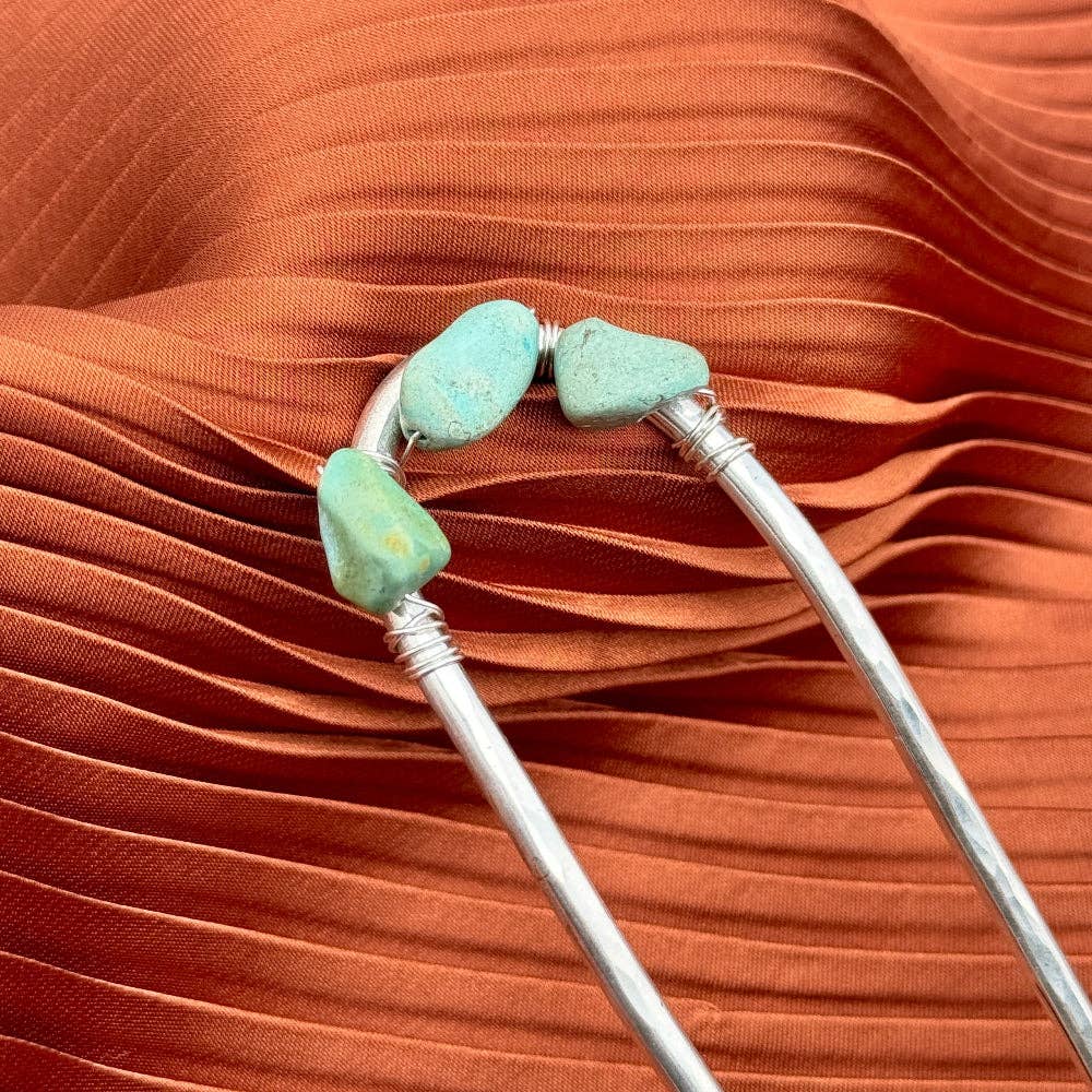 Fluff Hardware – wholesale Hair pin – Turquoise Hair Fork5