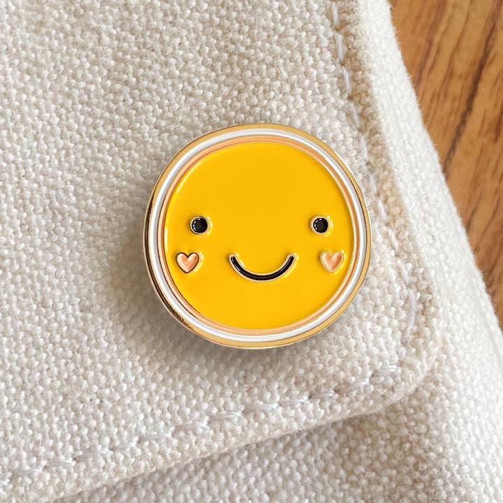 Night Owl Paper Goods - Wholesale Lapel Pin/Button - Smiley Enamel Pin