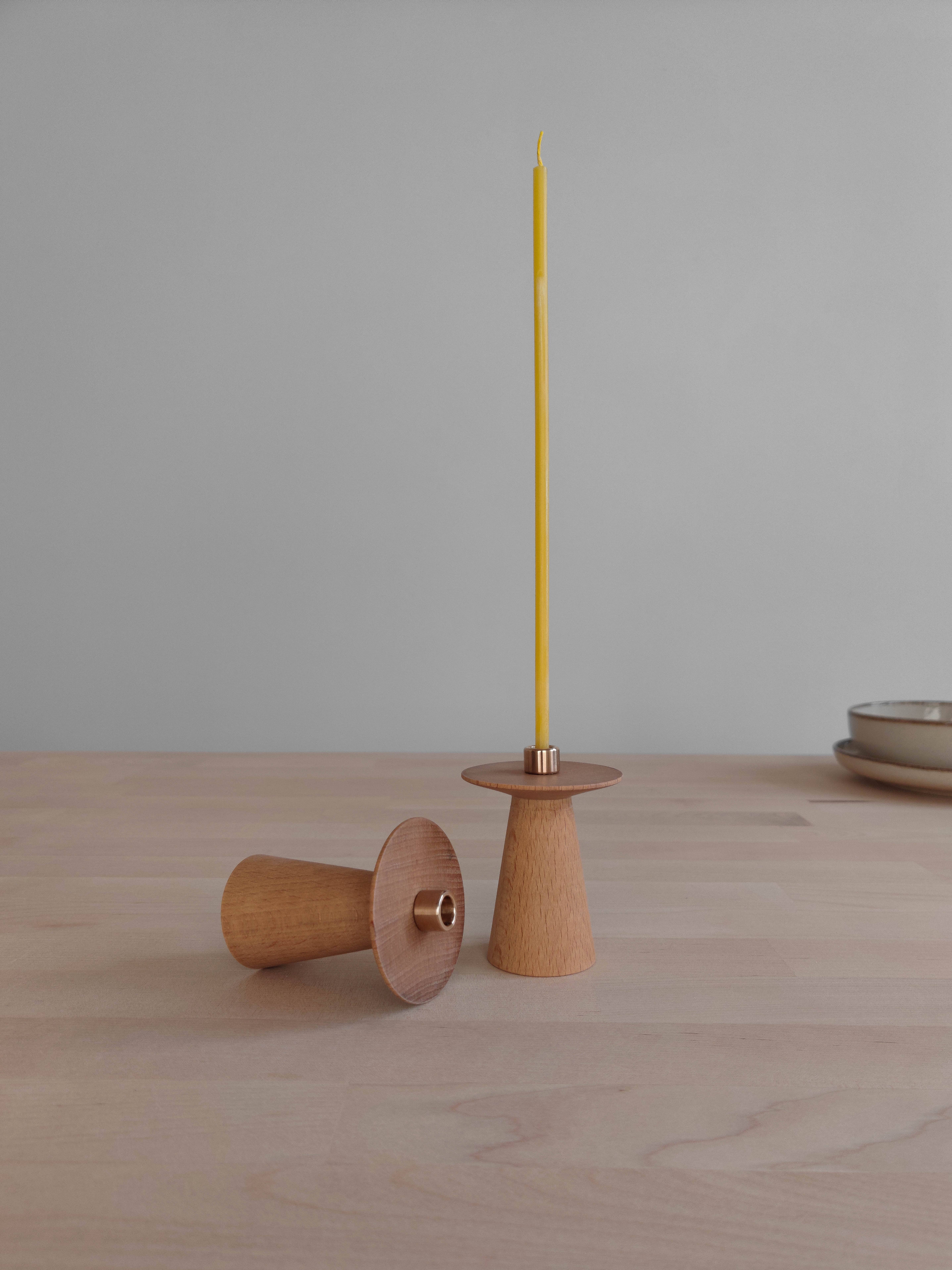 korys - Wholesale Candle Holder - Oiled beech wood candle holder / 1 pcs.2