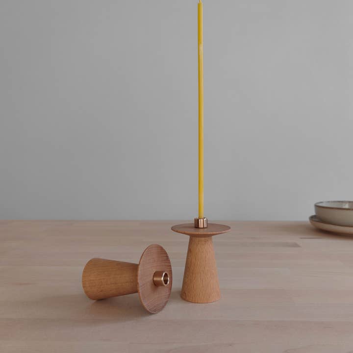 korys - Wholesale Candle Holder - Oiled beech wood candle holder / 1 pcs.2