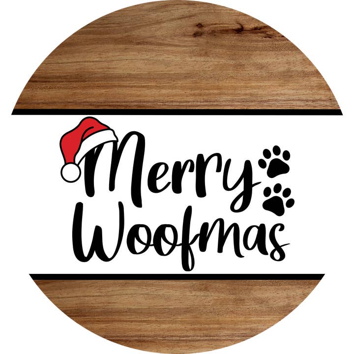 Christmas Dog, DCO-102833-DH, Sign For Wreath, 18" Door Hanger for wholesale by DecoExchange