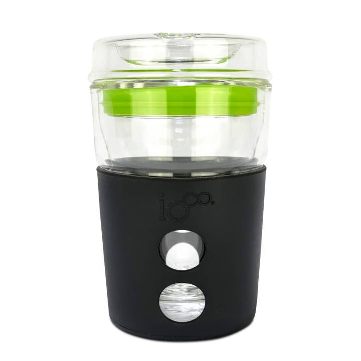 IOco Gift Designers - Wholesale Insulated Mug/Tumbler - IOco 8oz Eco Glass Coffee Travel Cup - With Glass Lid