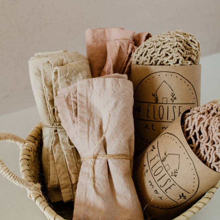 Eloise et moi - Wholesale Tea towel - Hand dyed Organic cotton Kitchen Towel1