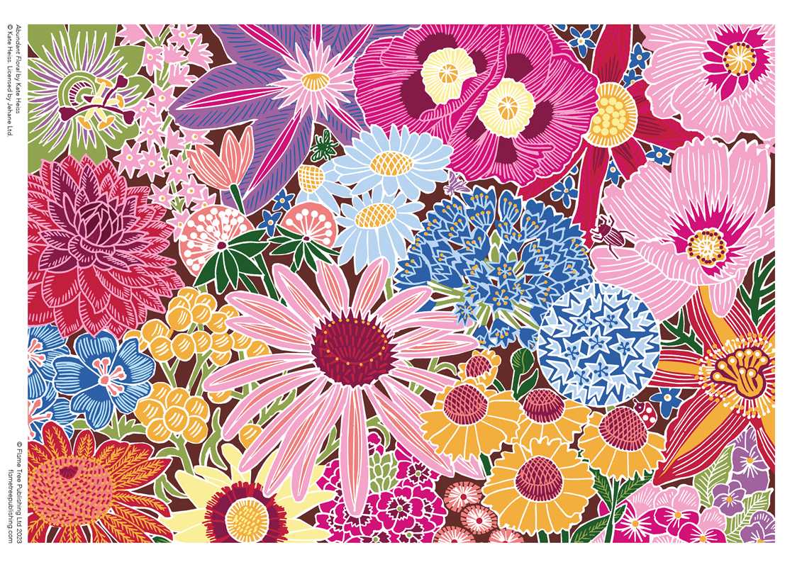 Simon & Schuster - Wholesale Puzzle - Adult - Adult Sustainable Jigsaw Puzzle Kate Heiss: Abundant Floral by2