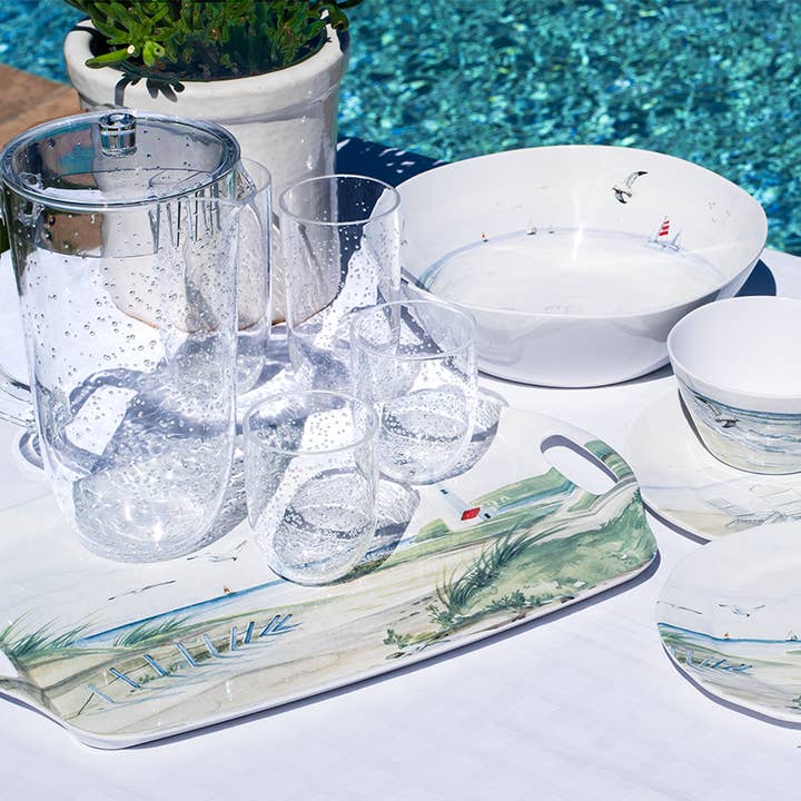 By the Shore Melamine Serveware Collection for wholesale by Abode Homewares by TarHong
