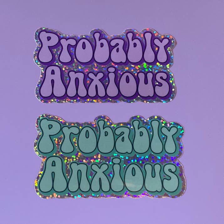 Waarschijnlijk angstige holografische sticker van 3” voor wholesale door Glitter & Gloom