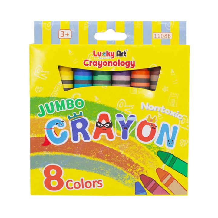 8 Färg Jumbo kritor för wholesale av LUCKY ART CRAYONOLOGY