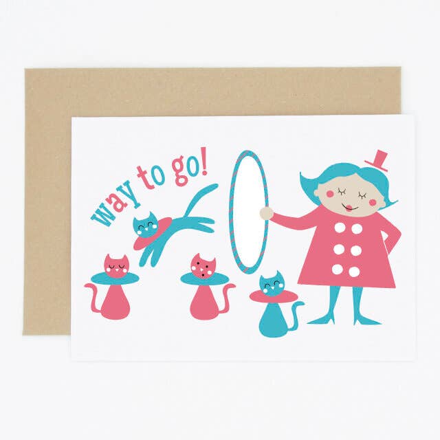 Cirque Cats Tillykke Card for engroshandel hos Madame Annie et Fils
